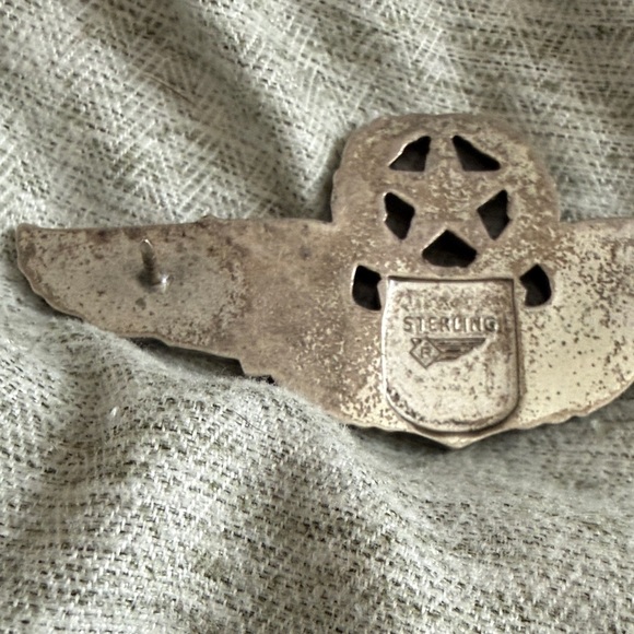 WWII US Air Force USA Senior Pilot Wings Badge - Picture 8 of 10